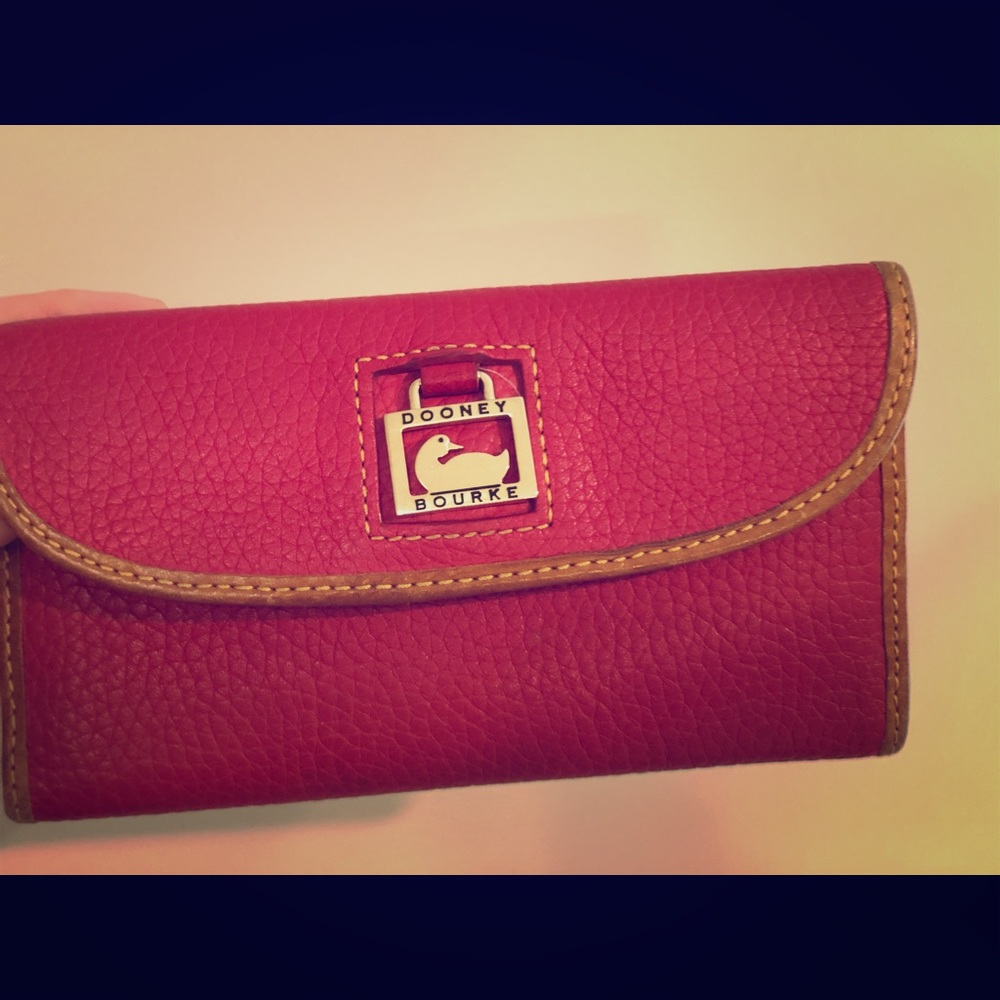 Dooney & Bourke pink leather wallet.